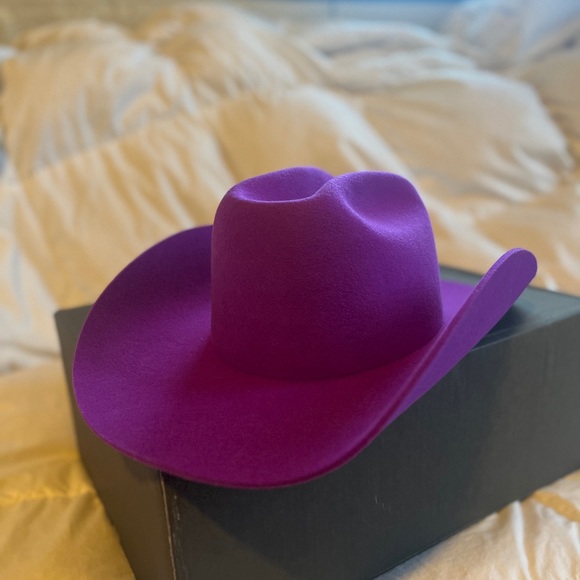 Hurricane “The Harvey” Wool Cowboy hat in color Purple - Picture 5 of 6